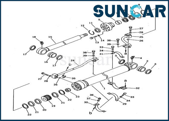 Makine Sızdırmazlık 707-98-27600 Ekskavatör Komatsu PC100-5 için Kova Silindir Conta Tamir Takımları