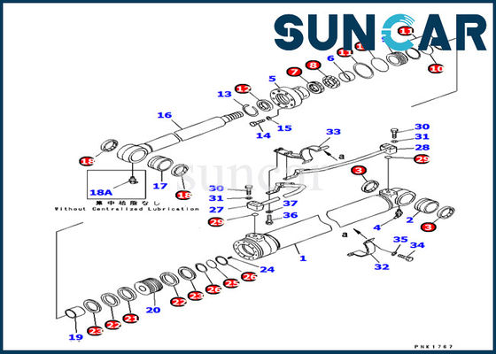707-99-25840 Bom Silindiri Servis Kiti Komatsu PC100-6Z Ekskavatör için Silindir Tamir Contası Kiti