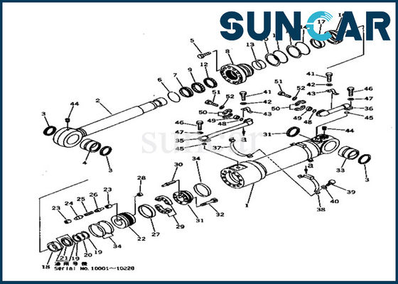 707-99-56310 Alt Silindir Keçe Takımı PC1000-1 Komatsu Ağır Makina Yağ Keçesi Tamir Takımları