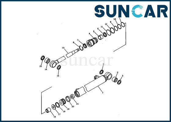 21S-63-02010 Bom Hidrolik Silindir Takma Komatsu Conta Kiti PC03-1 Ekskavatör İç Parçalarına Uyar