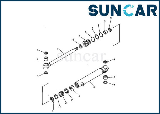 Döner Silindir 707-00-50340 OEM PC05-1 Ekskavatör Komatsu Silindir İç Tamir Sızdırmazlık Kiti