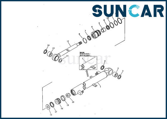 PC05-5 Komatsu 707-00-50630 Kova Silindir Conta Kiti Yağ Direnci Silindir Yedek Parçaları