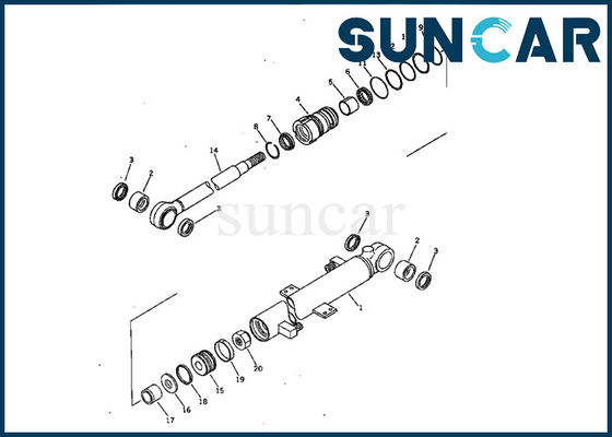 707-00-50650 Bom Silindir Sızdırmazlık Kiti Komatsu PW05-1 Ekskavatör Modeli İçin Tamir Contası Kiti