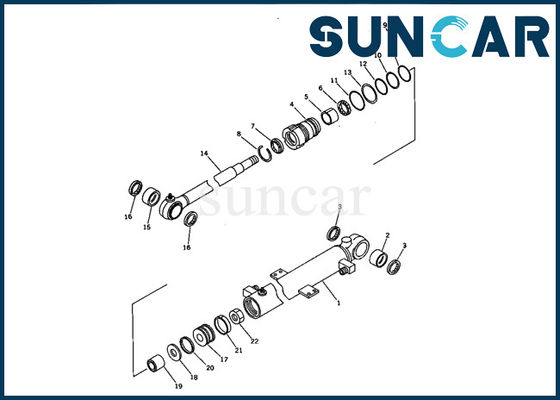 707-00-50660 Komatsu PC05-6 Mini Ekskavatör Model Bom Silindiri İç Tamir Sızdırmazlık Kiti