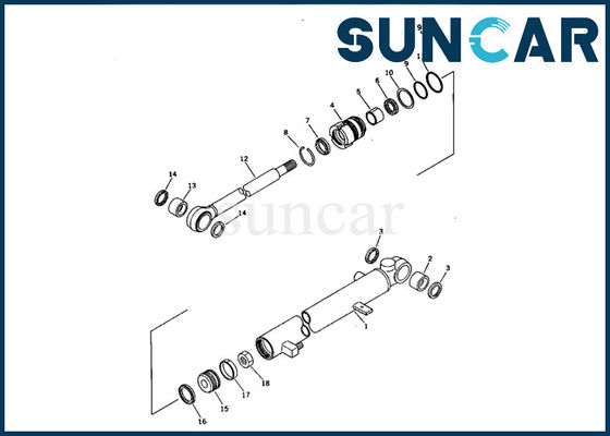 707-00-50670 Kol Silindir Sızdırmazlık Kiti Komatsu PC05-6 Conta Tamir Takımı Mini Ekskavatör Değişimi