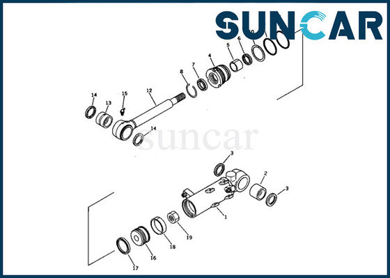 707-00-60390 Komatsu Bıçak Silindir Conta Kiti mini ekskavatör PC05-6 için iç yağ direnci tamir takımı