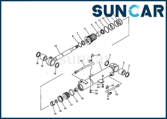 707-98-11200 Bom Silindiri Servis Kiti Komatsu PC05-7 Ekskavatör Değiştirme Yağ Direnci Conta Kiti