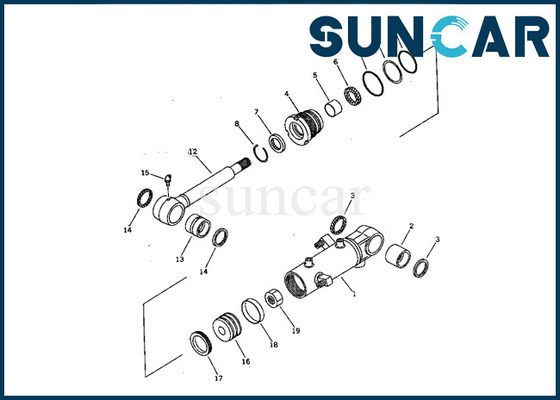 707-98-11210 Hidrolik Silindir Tamir Conta Takımı Komatsu Bom Silindiri Servis Kiti PC07-2 İç Parçalar