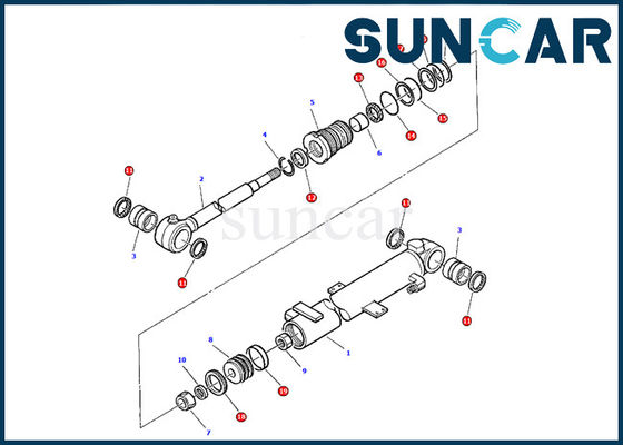 878000380 Bom Silindiri Servis Takımı Komatsu PC05-7 Conta Tamir Takımı Ekskavatör İç Conta Takımı