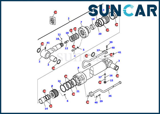 707-99-35310 Kol Silindir Conta Kiti Komatsu PC110R-1 PC95R-2 Ekskavatör Sızdırmazlık Conta Kitine Uyar