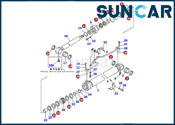 707-99-37230 Komatsu Servis Kiti PC120-6 Ekskavatör Bom Silindir Conta Takımı Yüksek Basınca Direnç