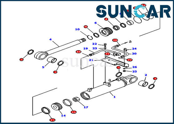 707-99-43660 Hidrolik Kaldırma Silindiri Conta Takımı D85EX-15E0 Modelleri Komatsu Değiştirme Kiti