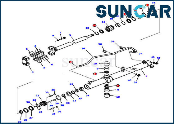 707-99-27310 Hidrolik Komatsu Yağ Keçesi Kiti Paletli Dozer Contası Silindire Uyar 60MM Çubuk 85MM Delik
