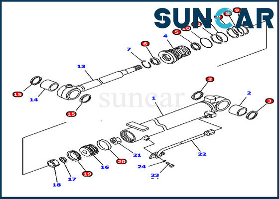 707-98-10880 Bom Silindiri Değiştirme Conta Kiti PC12R-8 Komatsu Servis Kiti Modeli Onarım Parçaları