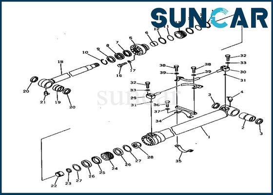 707-98-43530 Boşaltma Silindiri Conta Kiti Komatsu CD110R-1 PC128UU-2 Ekskavatör Conta Kitine Uyar