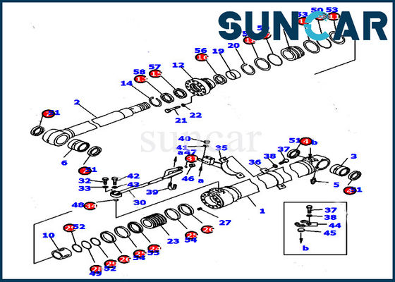 707-99-39680 PC128UU-1 için Komatsu Kol Silindir Conta Kiti Makine İç Onarım Servis Kiti