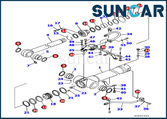 707-99-38440 7079938440 Kol Silindir Conta Kiti PC138US-8 Komatsu Ekskavatör CYL Servis Kiti