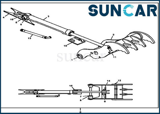 AT383237 120D 130G John Deere Ekskavatör Doğrudan Hidrolik Başparmak Kiti için Hidrolik Silindir Conta Kiti
