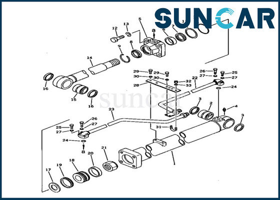 Komatsu Servis Kiti 707-98-38510 Bom Silindir Keçe Takımları Ekskavatör PC150-1 Tamir Conta Takımı