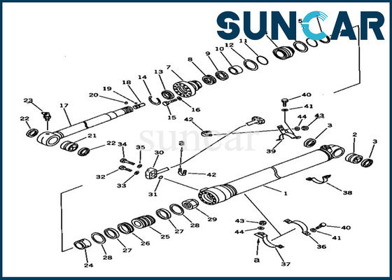 707-99-46200 Kol Silindir Conta Kiti Komatsu PC150-5 Ekskavatör Parçalarına Uyar Suncar Tamir Takımı
