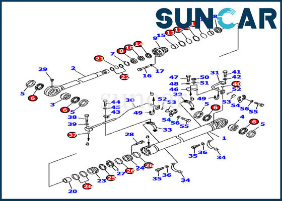 707-99-77330 Silindir Conta Tamir Takımı PC1600-1 Komatsu Ekskavatör Kova Silindir Conta Takımı