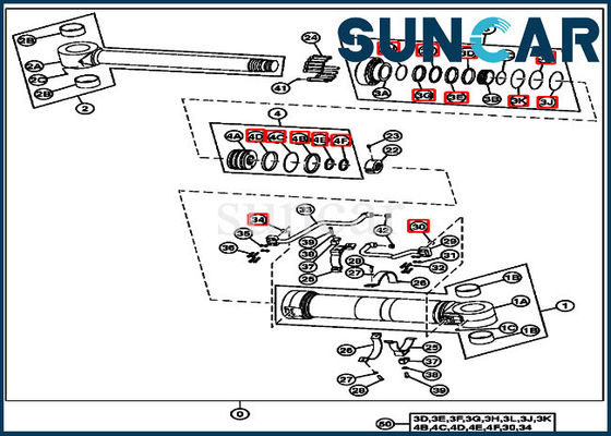 4669894 Konumlandırma Silindir Conta Kiti John Deere 190DW Modelleri Ekipmanına Uyar