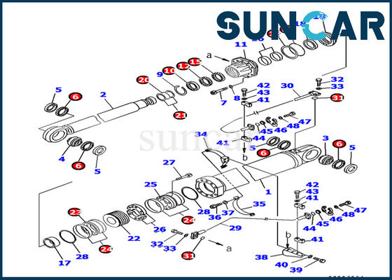 Komatsu Ekskavatör 707-99-87730 Bom Hidrolik Silindir Conta Kiti Sızdırmazlık Kitleri PC1800-6'ya Uyar