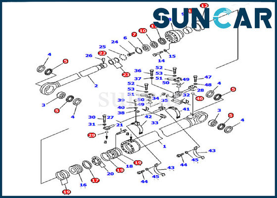 707-99-85280 Komatsu Ekskavatör PC1600-1 Modeli için Kol Silindir Sızdırmazlık Kiti Hidrolik Servis Kiti