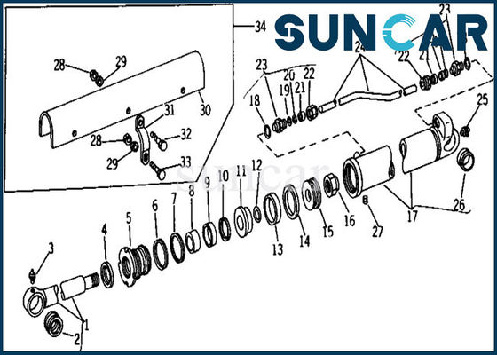 AR105312 Hidrolik Silindir Tamir Takımları John Deere 690 690B Kova Sızdırmazlık Takımı