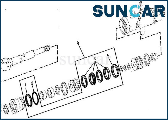 RE15907 Kalabalık Silindir Değiştirme Tamir Takımı 690B 690 DEERE Hidrolik Sızdırmazlık Takımı