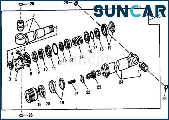AR88791 Kalabalık Silindir Conta Takımı John Deere 890 Ekskavatör Hidrolik Tamir Takımları
