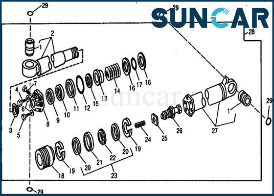 RE11568 Kalabalık JOHN DEERE 890 Ekskavatör için Hidrolik Silindir Tamir Conta Takımı