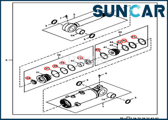 John Deere 35G için Ekskavatör Conta Kiti FYD00005420 Bıçak Silindir Servis Kiti
