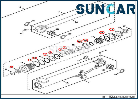 FYD00003878 Hidrolik Bom Sızdırmazlık Kiti 17D John Deere Silindir Conta Tamir Takımları