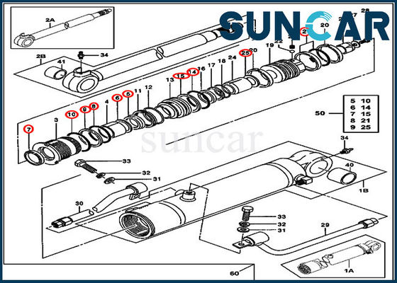 0843613 Kol Sızdırmazlık Kiti Deere Silindir Conta Tamir Takımı JOHN DEERE 50ZTS 35ZTS'ye Uyar