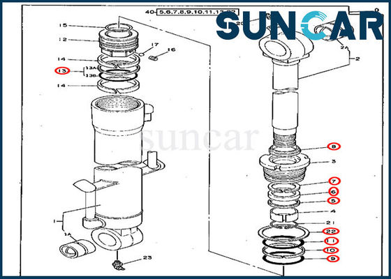 4217004 Kova Tamir Conta Takımları 70D Deere Hidrolik Silindir Sızdırmazlık Takımı