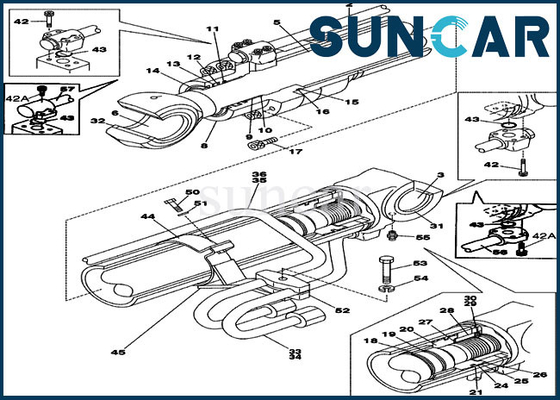 LZ00445 Silindir Conta Kiti Bom Tamir Takımları CASE CX210N CX210LR Sızdırmazlık Parçasına Uyar