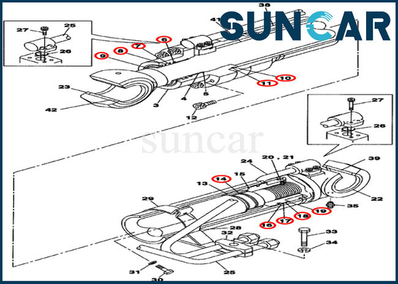 OEM Yağ Keçesi Kiti LZ008100 Bom Silindiri Sızdırmazlık Kiti CX160B KASA Değiştirme Kitleri