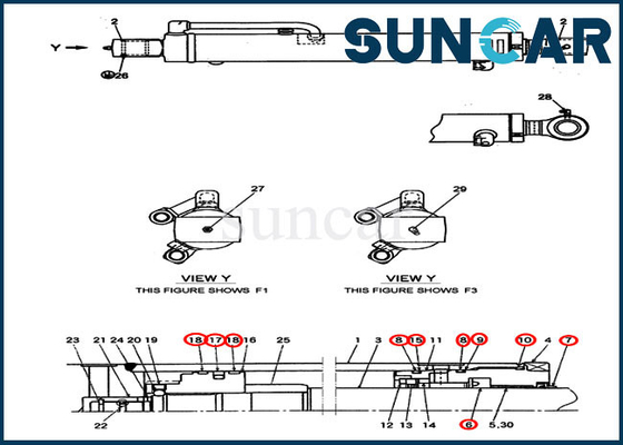 72282209 Mini Paletli Ekskavatör Modeli için Kol Silindir Conta Kiti CX27B VAKA İnşaat Ekipmanları Sızdırmazlık Kiti