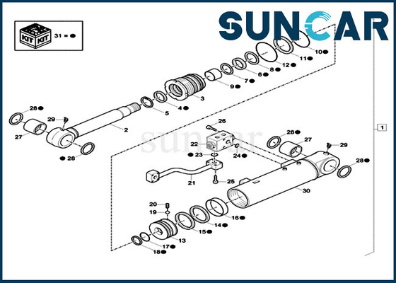 Emniyet Valfi Conta Kiti XKCC-00327 XKCC00327 Ekskavatör CX57C CX60C Kasa için Dozer Bıçağı Silindir Servis Kiti
