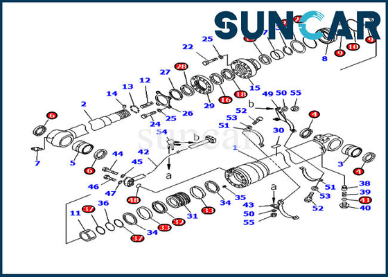 PC200-8 Yedek Parçalar 707-99-50730 Komatsu Kol Silindir Contası Tamir Takımı Ekskavatör Sızdırmazlık Kiti
