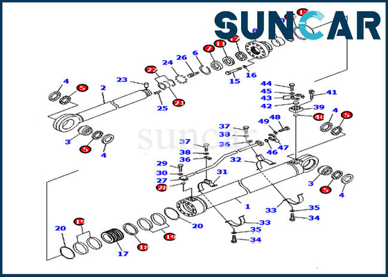 707-99-85350 7079985350 Kol Silindir Hizmet Kiti Komatsu PC2000-8 Backhoe için