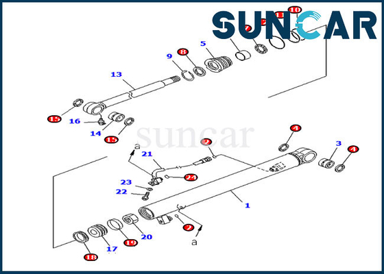 707-98-04670 Kova Silindir Conta Tamir Takımı 7079804670 Komatsu PC20MR-2 PC20MR-2-A Conta Takımı