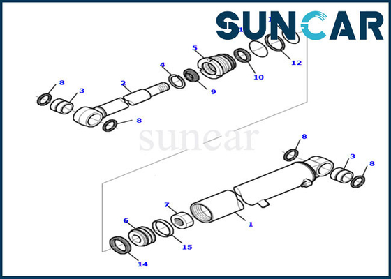 878000516 Bom/ Kol Silindiri Tamir Conta Kiti Model PC20R-8 Komatsu Ekskavatör Sızdırmazlık Kiti