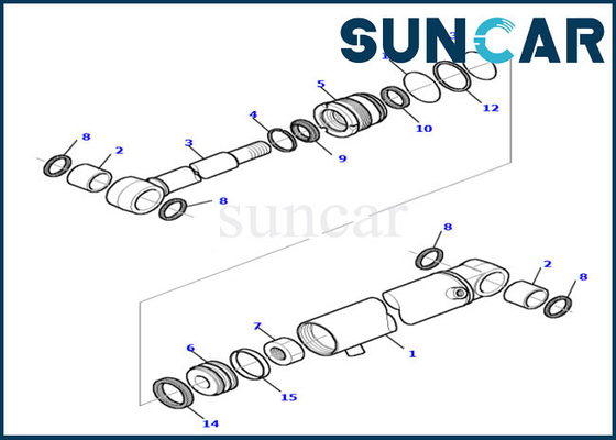 Komatsu PC20R-8 878000517 Bom Döner Silindir Conta Tamir Takımı Ekskavatör Servis Takımı