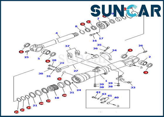 Komatsu Kova Sızdırmazlık Kiti 707-99-47040 PC210LC-8K Silindir Değiştirme Kiti 7079947040