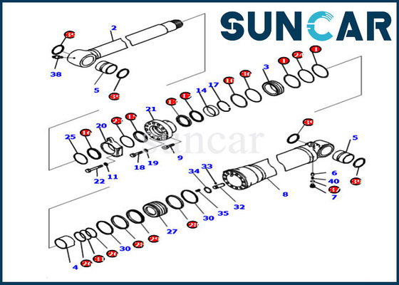 Kol Tamir Takımı 721-98-00170 7219800170 PC210I-10 PC210LCI-10 Komatsu Silindir Conta Takımı