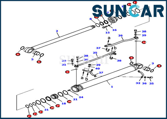 721-98-02310 Bom Contası Tamir Takımı ISO9001 PC210LCI-11 PC238USLC-11 Komatsu Silindir Kitleri