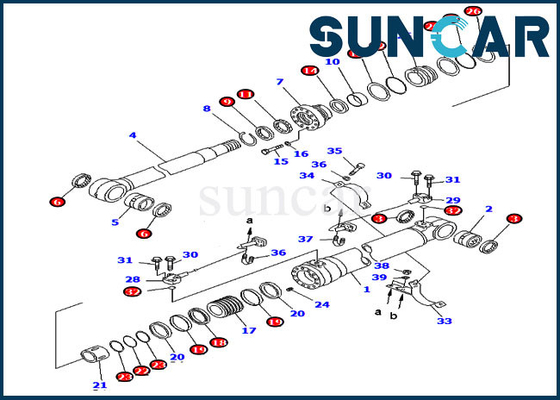 707-99-58310 Bom Kaldırma Sızdırmazlık Kiti PC220-6 PC250-6 7079958310 Komatsu Hidrolik Silindir Tamir Takımları
