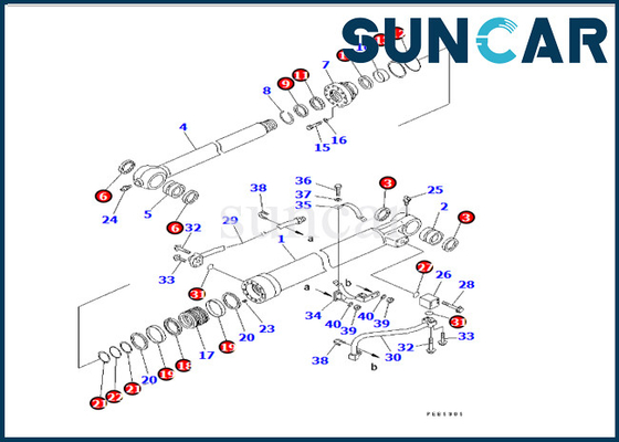707-98-45260 Kova Silindir Conta Kiti 7079845260 Tamir Contası Kiti PC228UU-1 Komatsu'ya Uyar